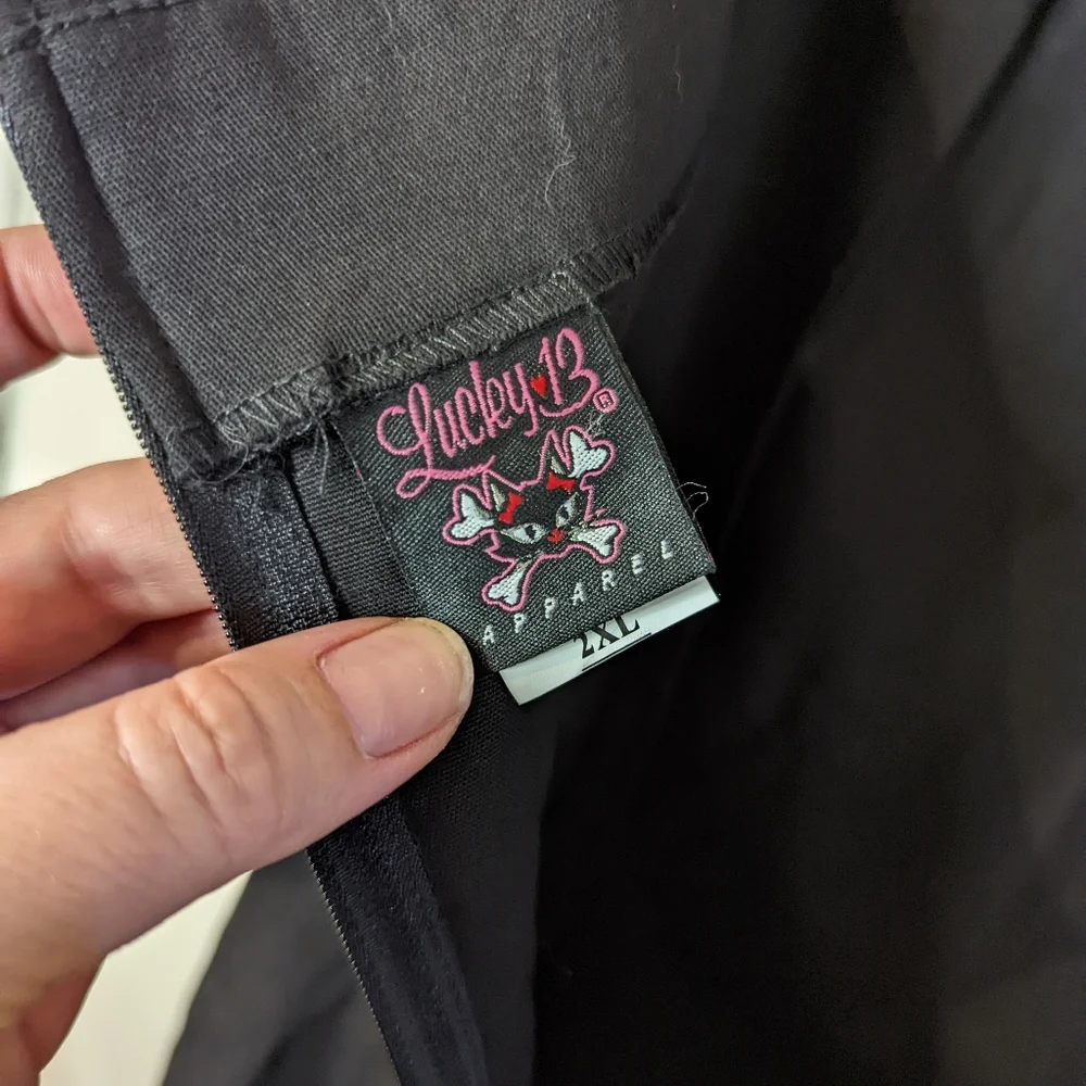 Lucky 13 Tattoo Rose pinup pencil skirt Wiggle dress 2XL - Picture 8 of 11